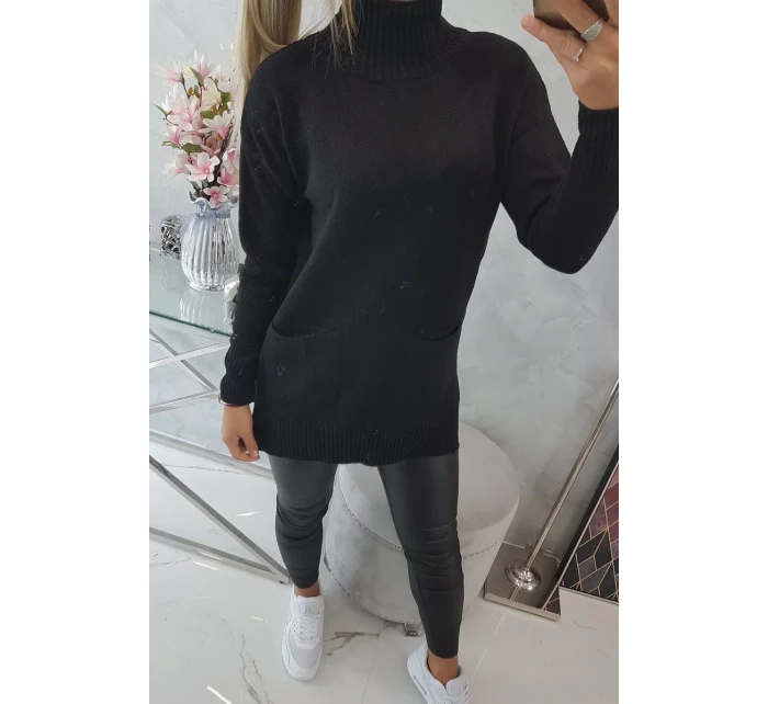 Stojanový svetr černý