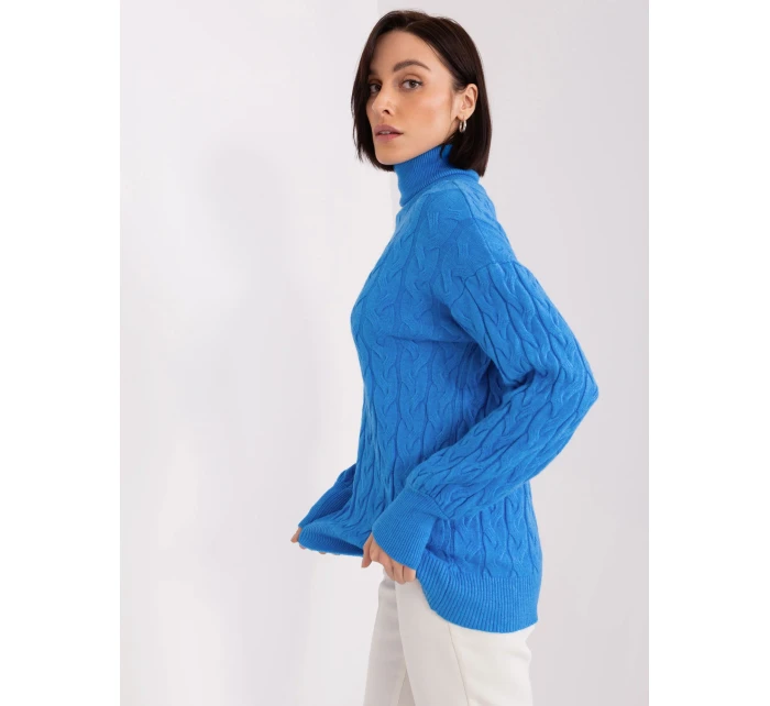 Sweter AT SW model 19040746 niebieski - FPrice Sweter AT SW model 19040746 niebieski - FPrice