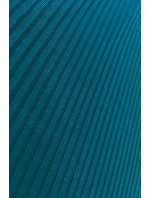 Žebrované šaty s manžetami na rukávech Numoco LARA - mořsky modré