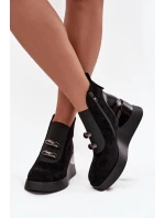 Boty na klínovém podpatku model 220505 Step in style Boty na klínovém podpatku model 220505 Step in style