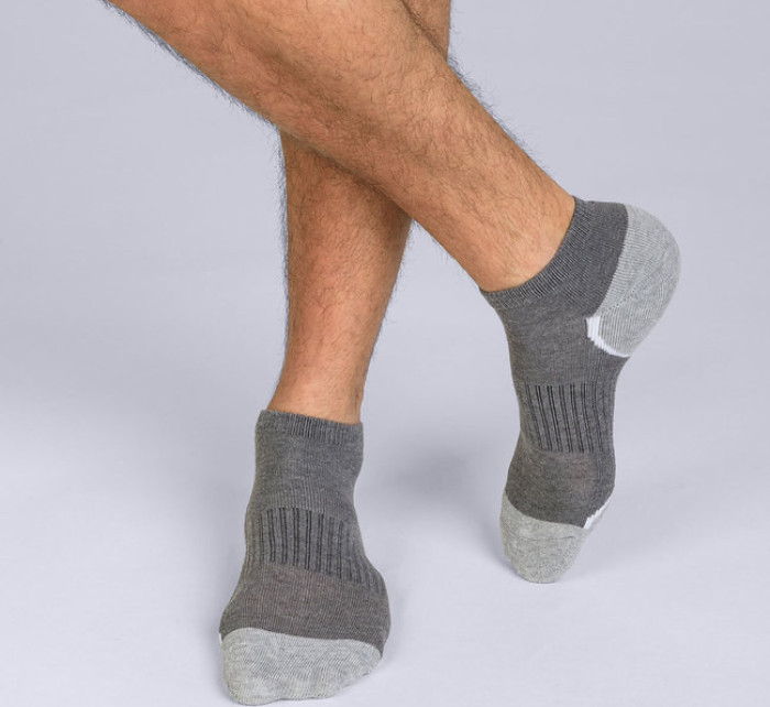 Pánské sportovní ponožky 3 páry DIM SPORT IN-SHOE 3x - DIM SPORT - šedá