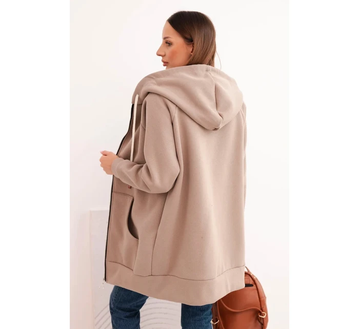 Zateplená dámská mikina s kapucí a zipem fango Zateplená dámská mikina s kapucí a zipem fango