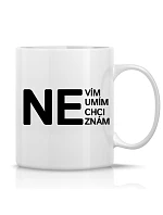 NE - klasický bílý keramický hrníček 300 ml