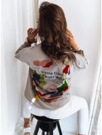 Dámská mikina JAPANESE světle šedá FashionStreet BY0928