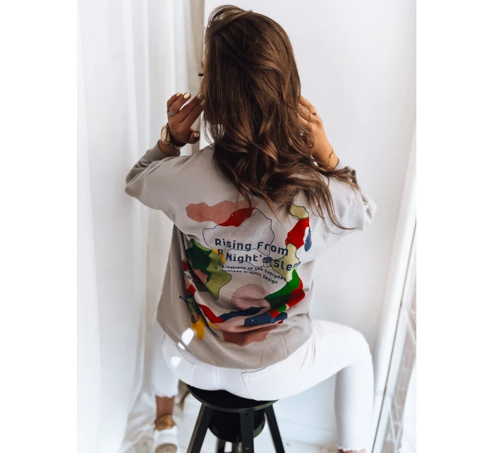 Dámská mikina JAPANESE světle šedá FashionStreet BY0928