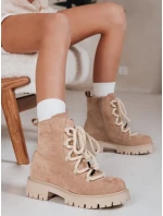 Dámské šněrovací béžové model 21994342 - Dstreet Dámské šněrovací béžové model 21994342 - Dstreet