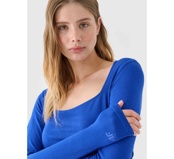 Dámské hladké tričko s dlouhým rukávem 4F 4FRSS24TLONF499-36S
