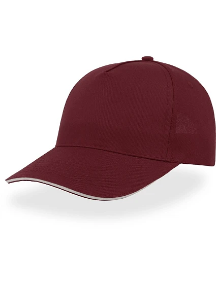 Atlantis Headwear Start Five Sandwich 5 panelová kšiltovka "Start Five Sandwich" 33.0039 burgundy Atlantis Headwear Start Five Sandwich 5 panelová kšiltovka "Start Five Sandwich" 33.0039 burgundy