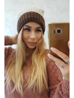 Fleecová čepice Bojana K265 cappuccino+světle béžová+tmavě béžová Fleecová čepice Bojana K265 cappuccino+světle béžová+tmavě béžová