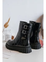 Dětské lakované boty se černé model 21634818 - Boto Dětské lakované boty se černé model 21634818 - Boto