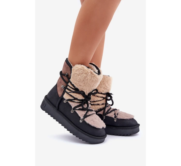 Dámské Sněhule S Kožíškem D.Franklin Černé DFSH370012