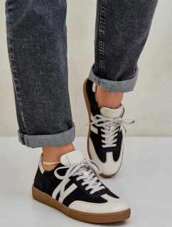 model 21684270 Kožené Nízké Tenisky Dámské Černé - Zazoo