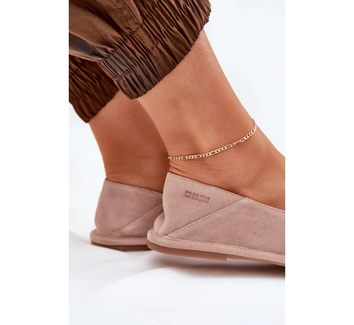 Semišové Dámské Baletky Big Star model 21690769 Růžové - Big Star Shoes Semišové Dámské Baletky Big Star model 21690769 Růžové - Big Star Shoes