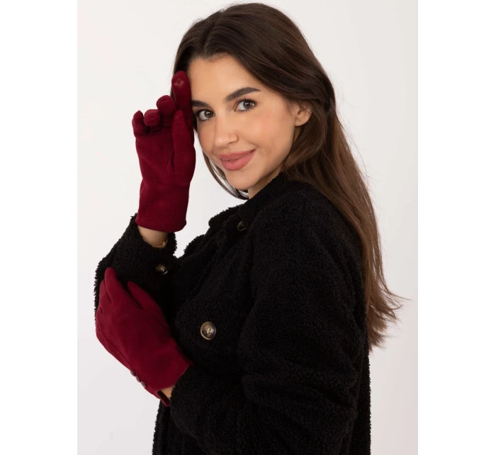 Rękawiczki AT RK model 20519233 bordowy - FPrice