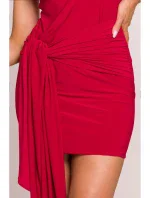 model 20970455 Mini šaty s vázáním vpředu červené - Moe