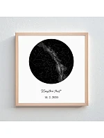 Personalizovaný magický fotoobraz v rámu - čtverec 20x20 - hvězdná mapa Personalizovaný magický fotoobraz v rámu - čtverec 20x20 - hvězdná mapa