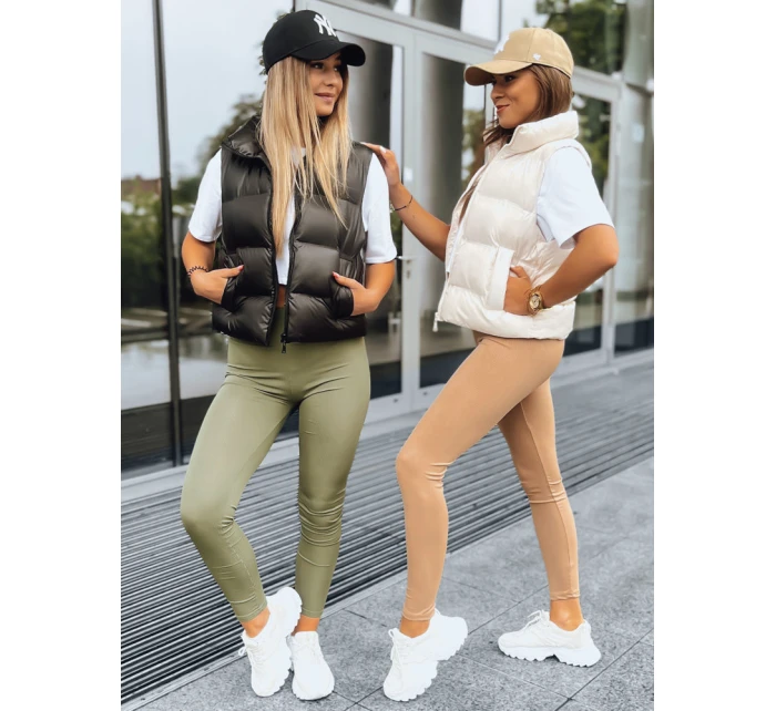 Dámské žebrované legíny LOOK AT ME zelené FashionStreet UY1572