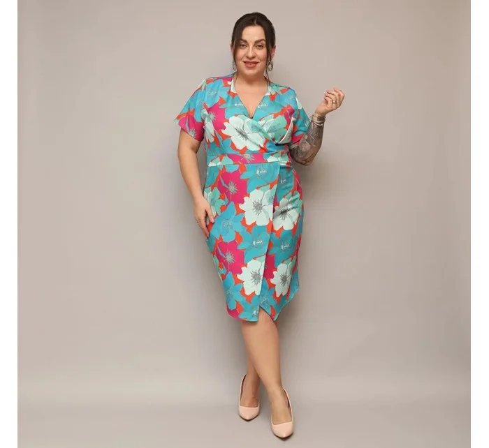 dámské květované šaty v délce ke kolenům model 20070198 - Moon