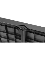 STOLEK PRO CATERING KOMPAKTNÍ STOLEK 86,5x86,5x71 cm a 4 SEDÁTKA ČERNÝ