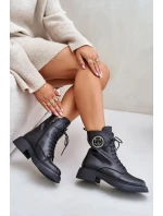 Kožené botky s podšívkou na zip černé model 21675499 - Boto Kožené botky s podšívkou na zip černé model 21675499 - Boto