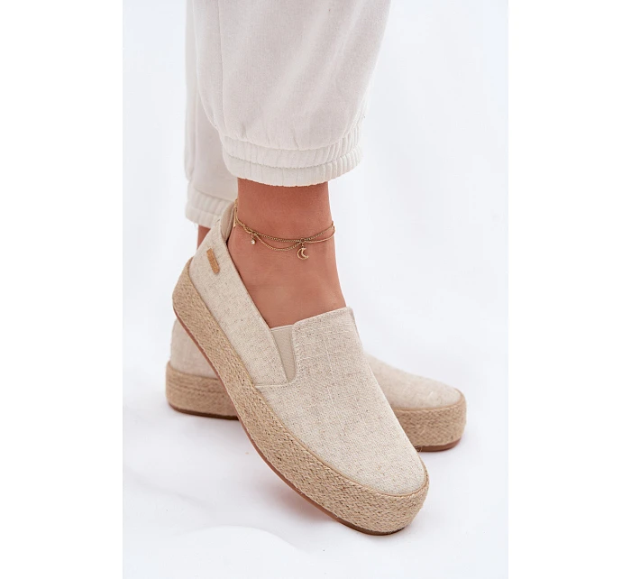 Dámské espadrilky na platformě Big Star model 22042779 Béžové - Big Star Shoes