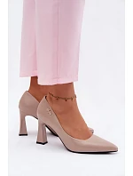 Elegantní lodičky na podpatku Vinceza 62276 Béžové