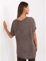 Bluzka MI BZ model 21717672 ciemny bezowy - FPrice Bluzka MI BZ model 21717672 ciemny bezowy - FPrice