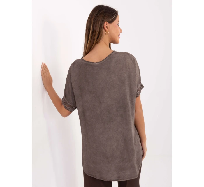 Bluzka MI BZ model 21717672 ciemny bezowy - FPrice Bluzka MI BZ model 21717672 ciemny bezowy - FPrice