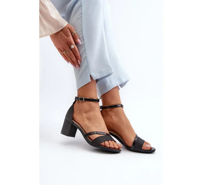 Sandály na podpatku model 196653 Step in style Sandály na podpatku model 196653 Step in style