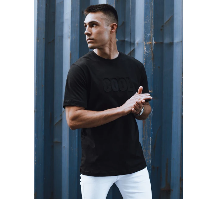 Pánské tričko s potiskem černé model 21975503 - Dstreet Pánské tričko s potiskem černé model 21975503 - Dstreet