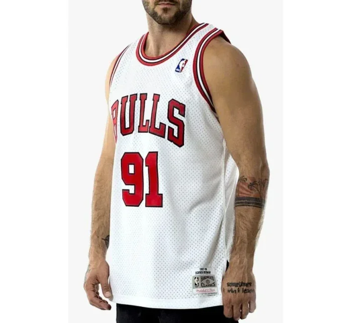 Mitchell & Ness Chicago Bulls NBA Swingman Jersey Bulls 97-98 Dennis Rodman M SMJYAC18079-CBUWHIT97DRDN pánské oblečení