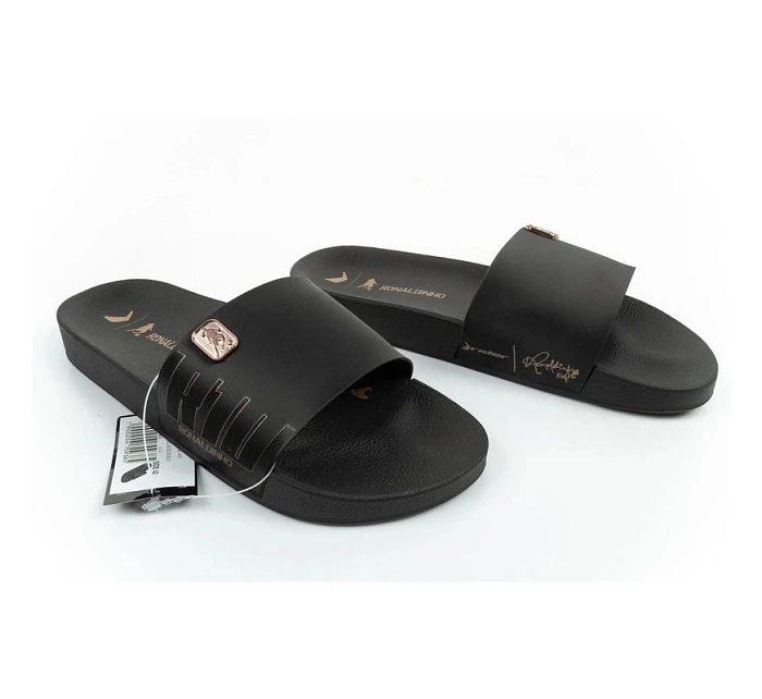 Pánské sportovní žabky model 22114899 Slide pohodlné černé pantofle - Rider