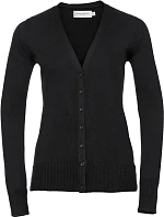Russell Athletic 715F Dámský pletený cardigan s výstřihem do V 11.715F black Russell Athletic 715F Dámský pletený cardigan s výstřihem do V 11.715F black