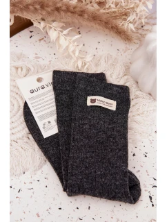 Teplé Vlněné Dámské Punčochy S model 21786960 Tmavě šedé - Aura.via