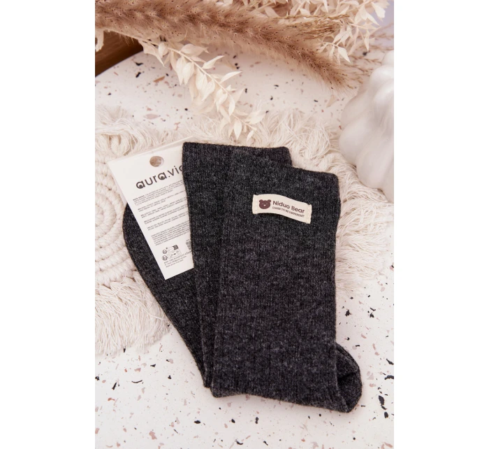 Teplé Vlněné Dámské Punčochy S model 21786960 Tmavě šedé - Aura.via