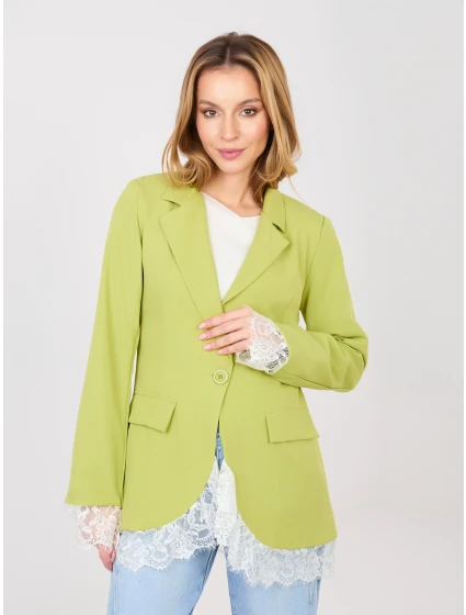 Marynarka IT MA model 22013743 limonkowy - FPrice Marynarka IT MA model 22013743 limonkowy - FPrice