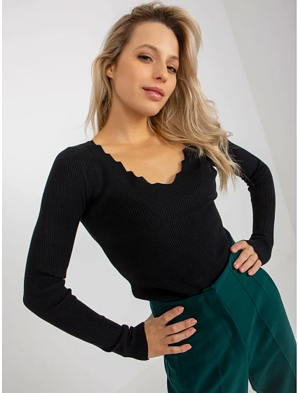 Sweter NM SW C czarny model 21127126 - FPrice Sweter NM SW C czarny model 21127126 - FPrice