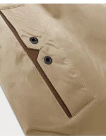 Tmavě béžová dámská bunda s kapucí model 20927405 - LHD