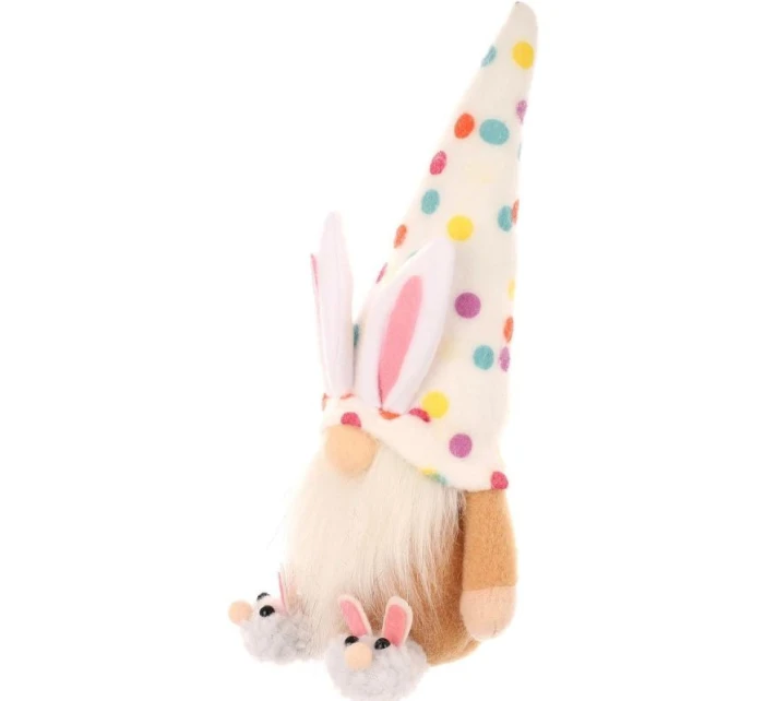 MEDVÍDEK GHOOM 25CM VE SNECH CHLAPEC JARNÍ DEKORACE