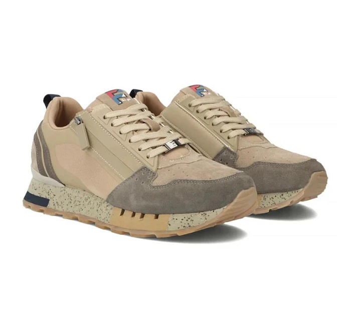 Pánské kožené polobotky béžové model 22079013 - FILIPPO Pánské kožené polobotky béžové model 22079013 - FILIPPO