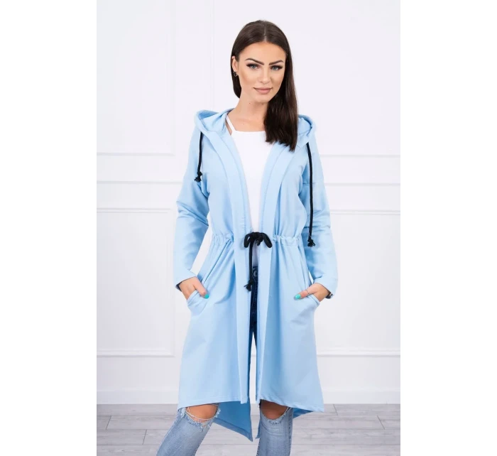 Delší zadní plášť modrý Delší zadní plášť modrý