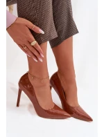 Lakované lodičky z eko kůže Camel Jonira