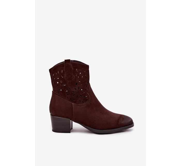 Dámské otevřené kotníkové boty Vinceza 58452 Čokoládové Dámské otevřené kotníkové boty Vinceza 58452 Čokoládové