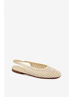 Dámské sandály Pletené Žluté model 22125677 - Boto