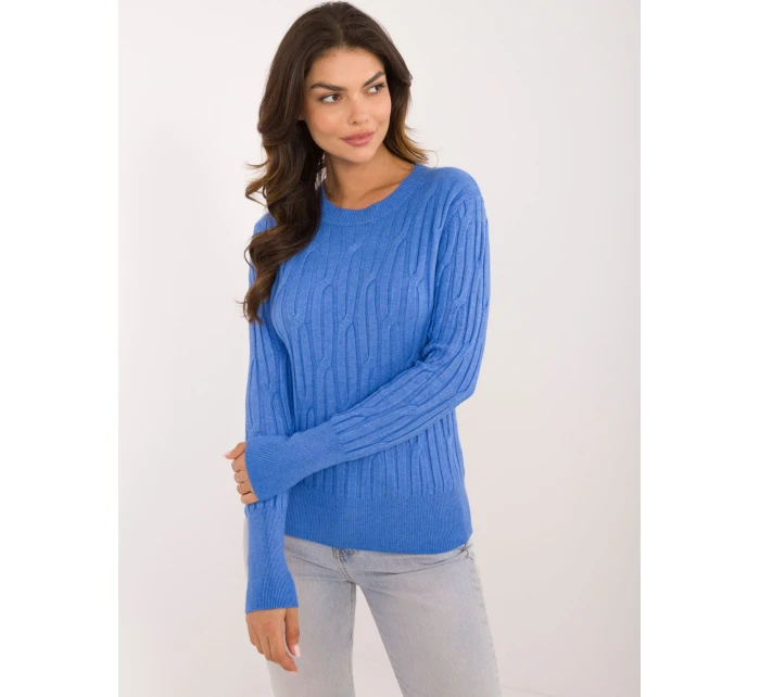 Sweter AT SW niebieski model 20493464 - FPrice Sweter AT SW niebieski model 20493464 - FPrice