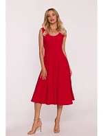 S424 Šaty Fit & flare - červené