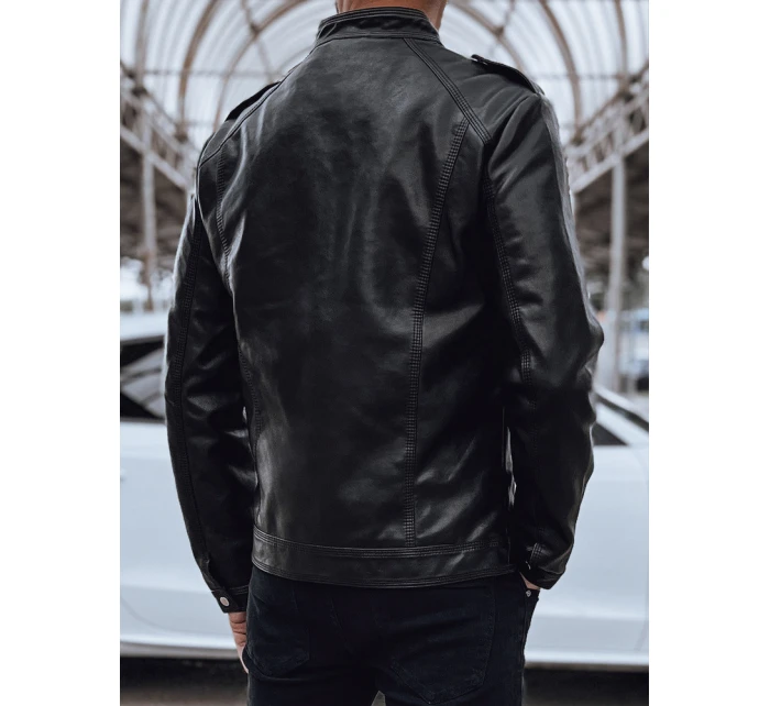 Pánská kožená bunda černá model 21978821 - Dstreet