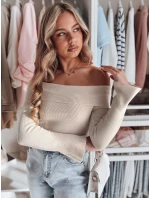 Dámská halenka s odhalenými rameny SHOWIT béžová FashionStreet MY2428