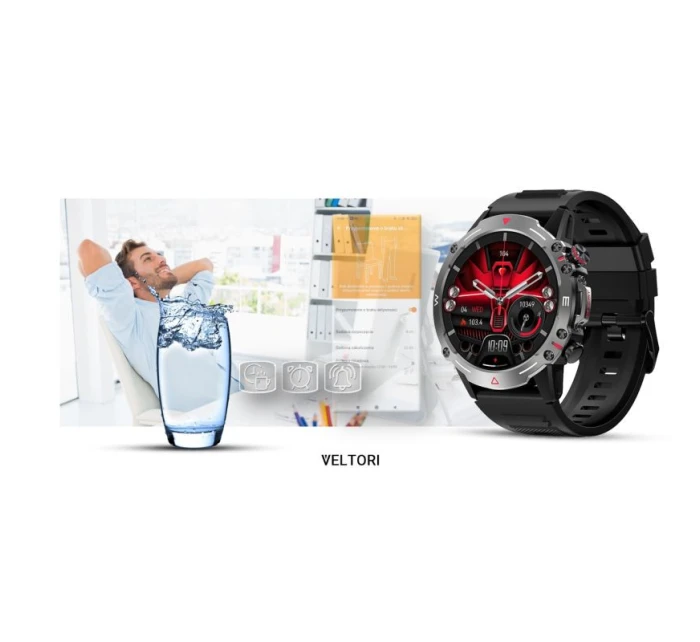 Černý silikonový řemínek model 21805549 - VELTORI