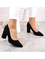 Dámské černé semišové lodičky na jehlovém podpatku W  model 21777510 - SERGIO LEONE